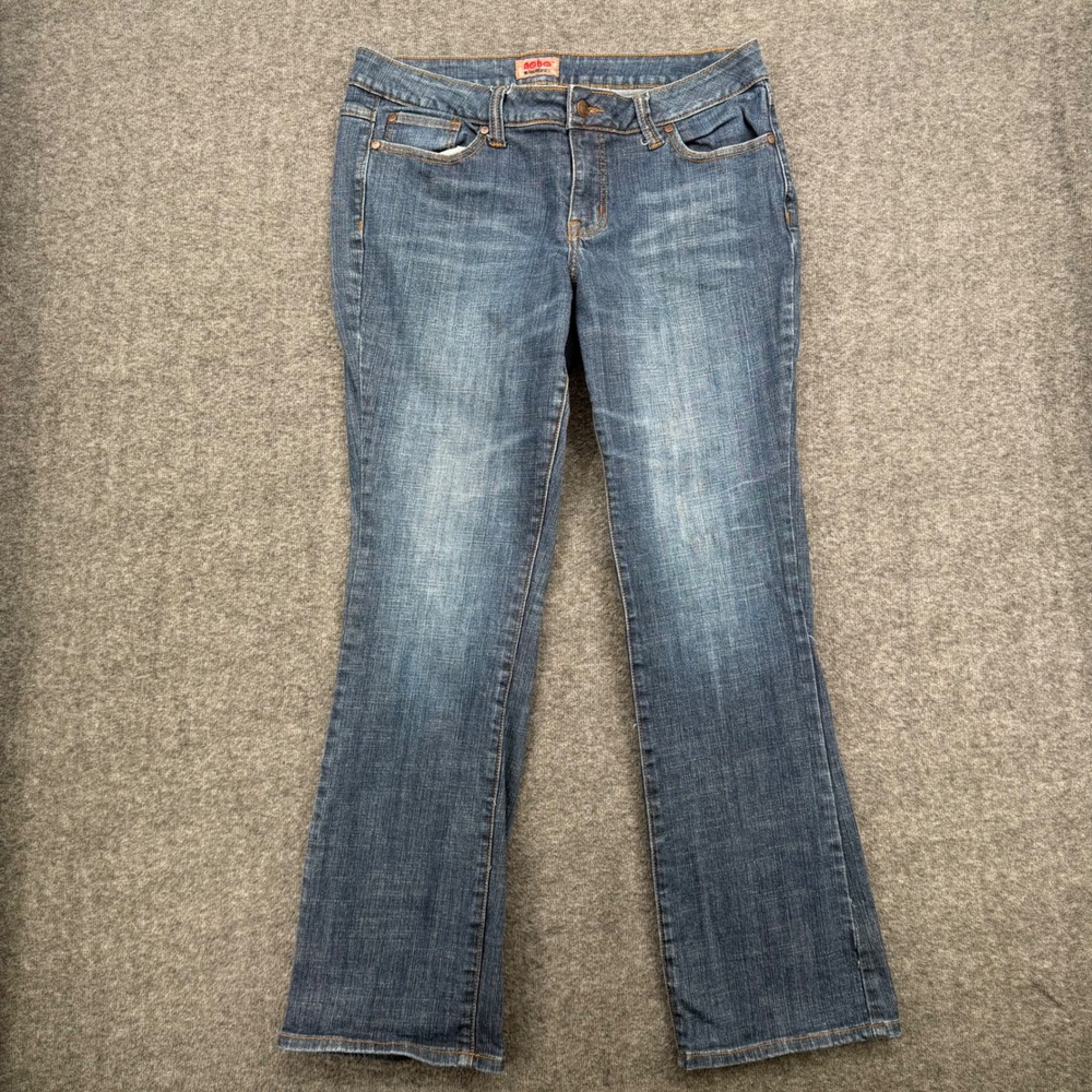 No Boundaries Womens Bootcut Jeans Medium Wash Flap Pocket Blue Size 19 Vinatge